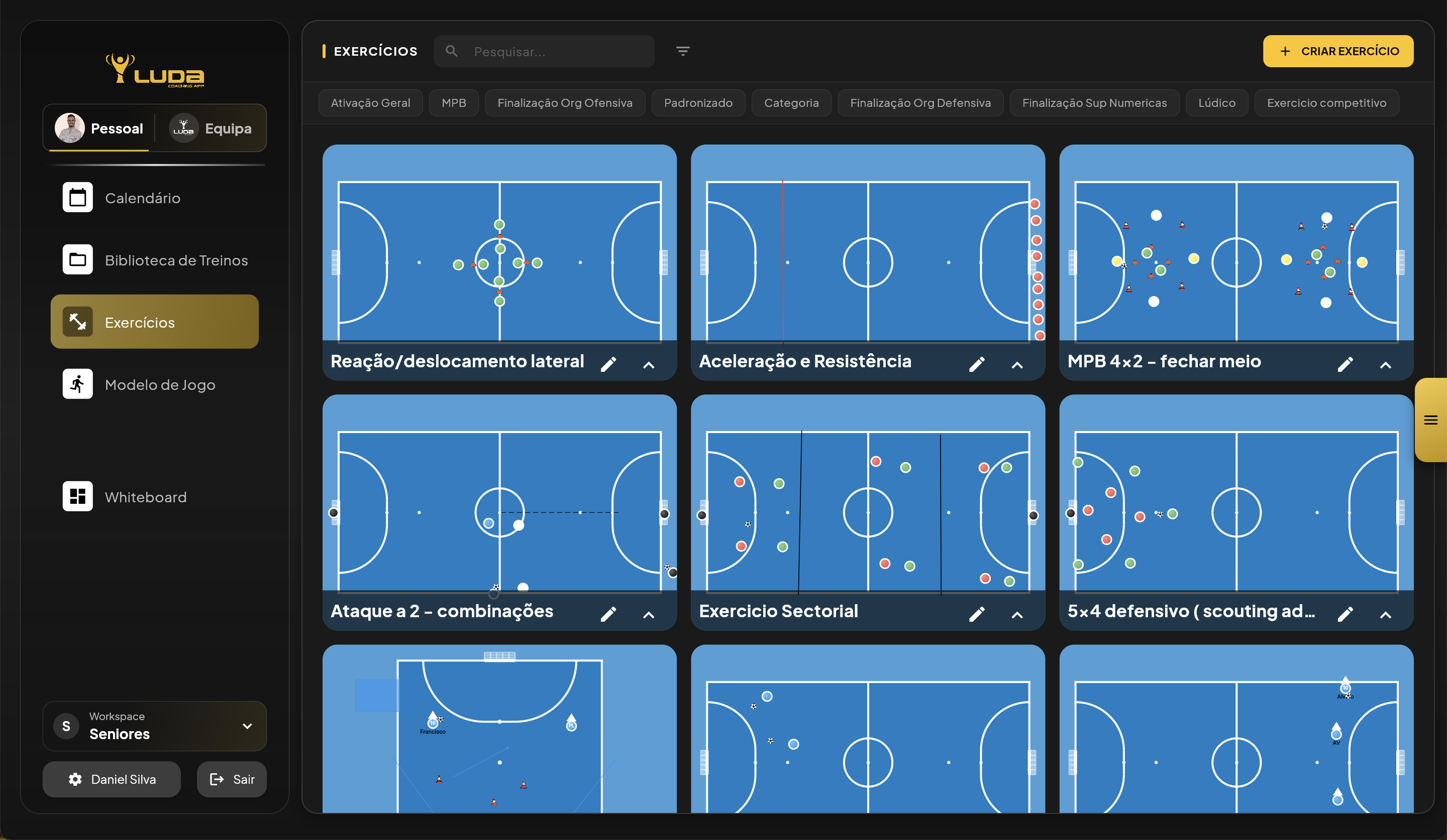 Conjunto de Exercícios — Futsal